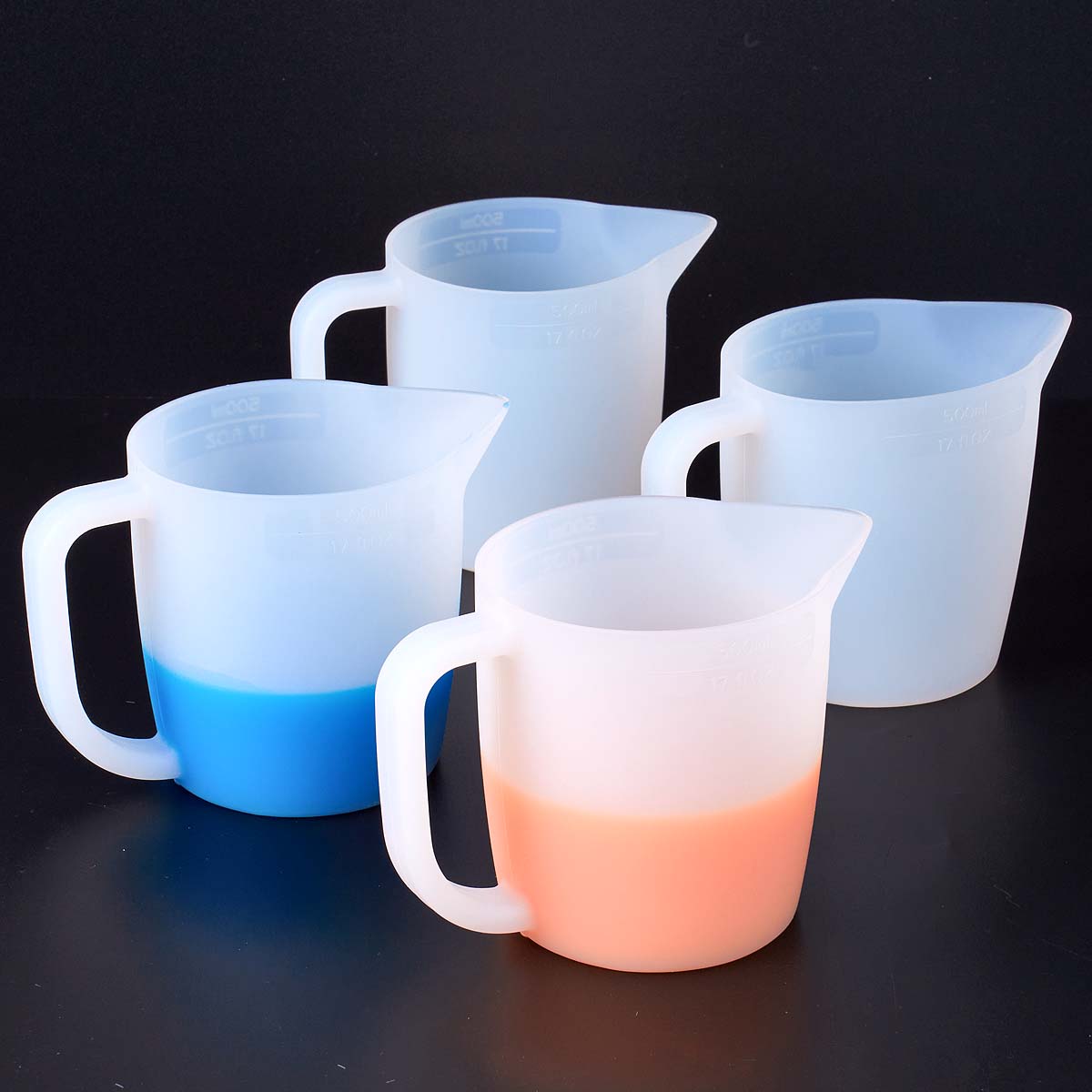 Mixing Cup Silicone - 500 ML Silikon ölçüm kabı Saplı