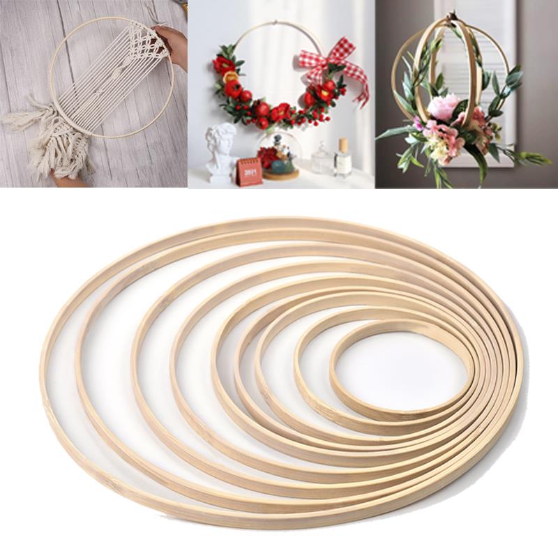 Wood Ring Blank - 1/5 adet 8-33cm ahşap DIY el