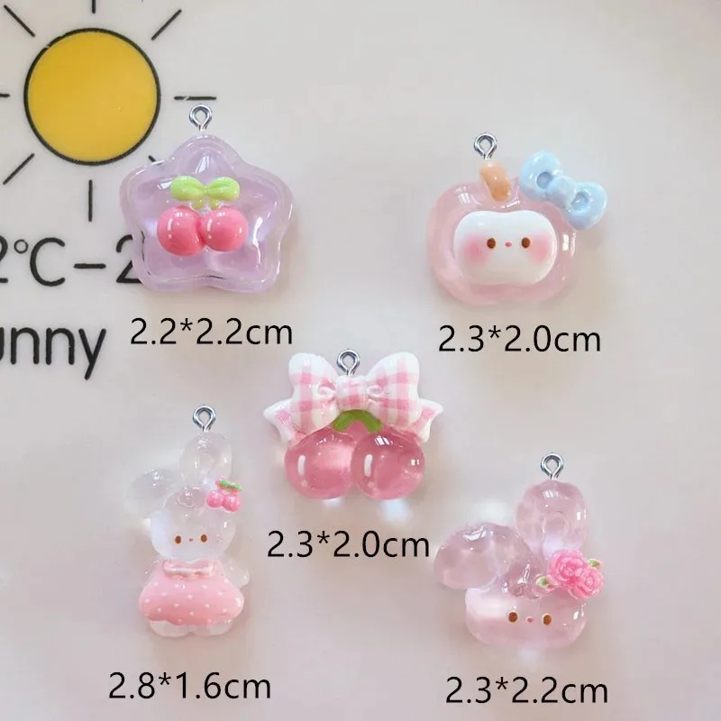 10 adet sevimli kiraz tavşan r - Resin Crafts Diy incelemesi ve fiyatı