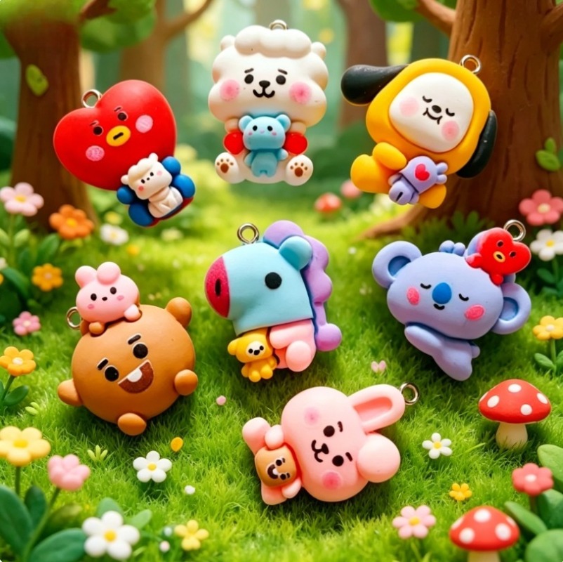 7 adet BT21 Reçine Karikatür F - Resin Craft Material incelemesi ve fiyatı